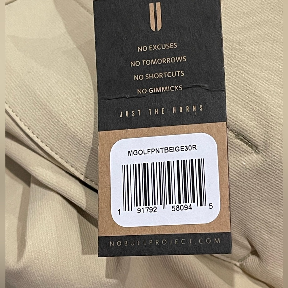 NOBULL Golf Tour Pant BEIGE Men Size 30x32R NEW Crossfit - Picture 7 of 8
